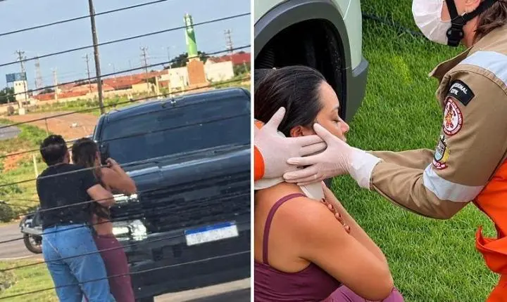 Flagra na saída de motel termina com mulher atropelada pelo próprio companheiro em Sorriso