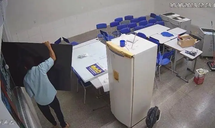 Furto em escola de Sorriso: Câmeras flagram e suspeito é preso