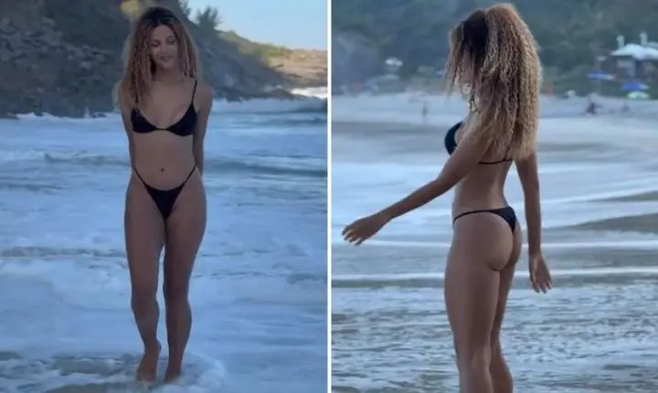 Gabriela Loran nega que editou o corpo em vídeo em que aparece de biquíni: 'Ele é exatamente assim'