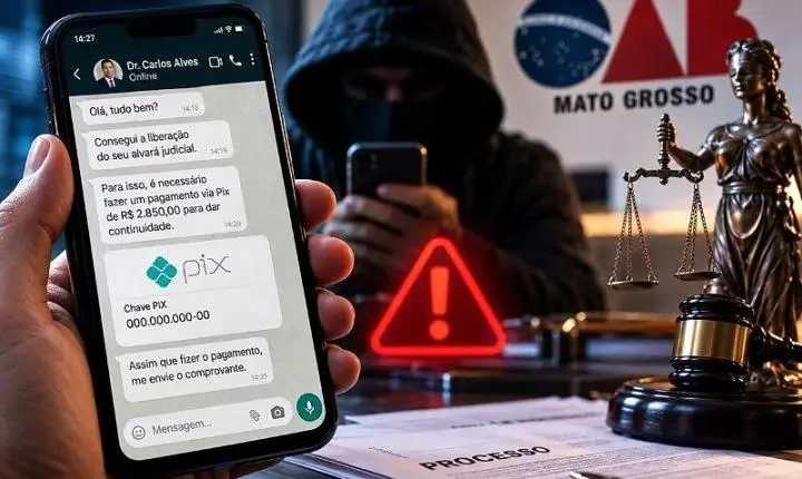Golpe do falso advogado faz vítimas em MT: OAB emite alerta e ensina como se proteger