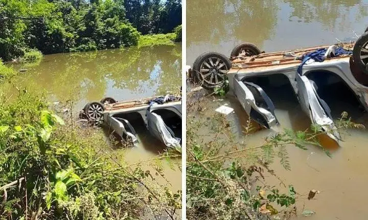Homem de 33 anos morre após carro sair da MT-322 e cair em lagoa
