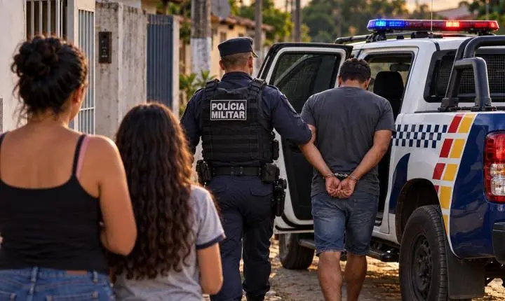 Homem é detido por violência doméstica em Nortelândia após agredir mulher e adolescente