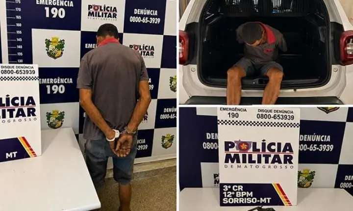 Homem é preso após tentar atirar em dono de restaurante por não querer pagar cervejas que ele bebeu