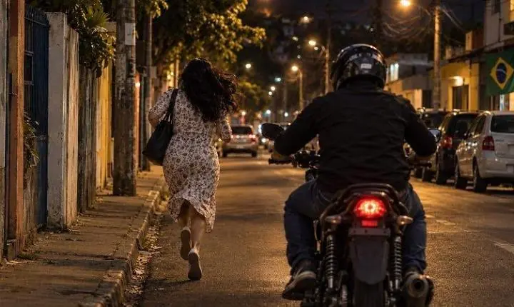 Homem foi preso após agredir e perseguir sua esposa com moto