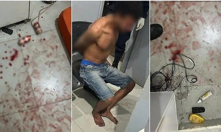 Homem quebra garrafa na cabeça da companheira e acaba preso
