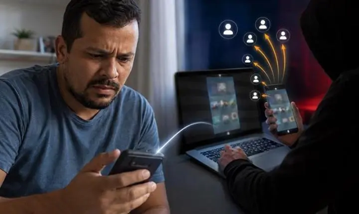 Homem tem celular invadido após compartilhar tela com falso representante da OLX; criminosos pedem PIX a contatos