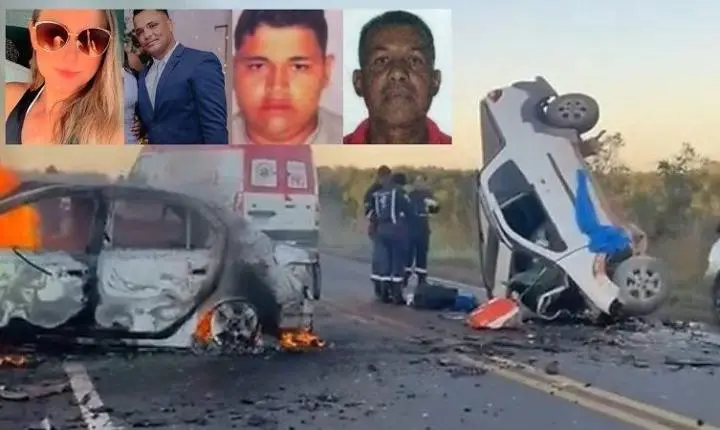 Identificadas vítimas de batida que deixou 4 mortos na Estrada da Guia em Rosário Oeste