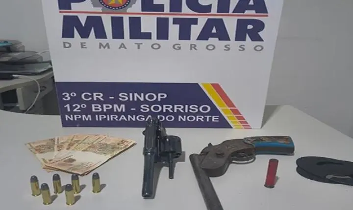 Ipiranga do Norte: Homem ameaça ex-mulher, aponta garrucha para policiais e é baleado