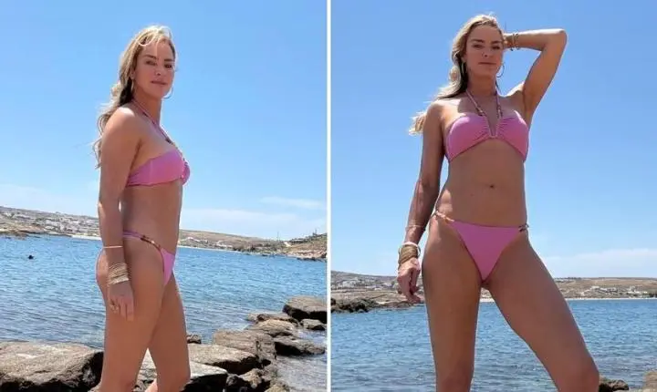 Lembra dela? Longe das novelas há 12 anos, Letícia Birkheuer posa de biquíni em viagem à Grécia
