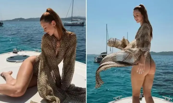 Maiô animal print de esposa de craque da Seleção viraliza nas redes