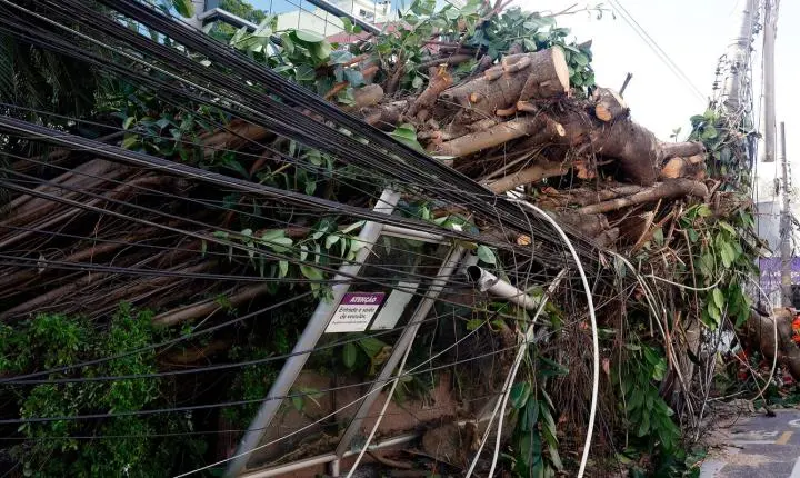 Mais de 200 mil continuam sem energia no Rio após vendaval histórico