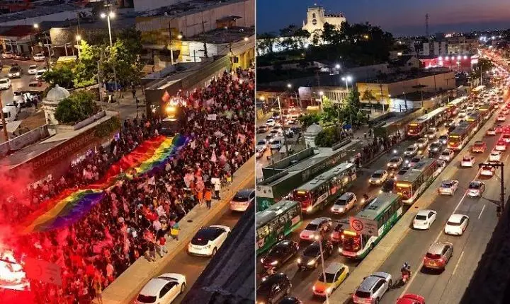 Manifestação pró-Lula em Cuiabá trava trânsito e causa transtorno a trabalhadores no horário de pico