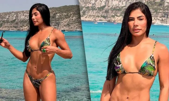 Marciele abre álbum da viagem à Espanha e posa de biquíni em mar cristalino