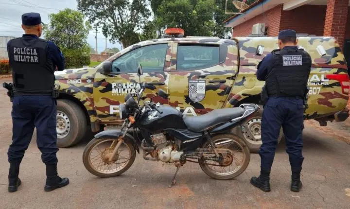 Moto Roubada Há 12 Anos é Descoberta no Interior de Rosário Oeste Após Suspeito Tentar Enganar a Polícia