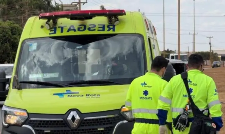 Motociclista fica ferido em acidente com caminhão em VG