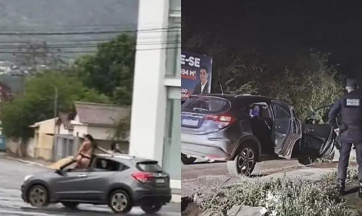 Motorista flagrado com mulheres seminuas em carro foi preso por dirigir bêbado