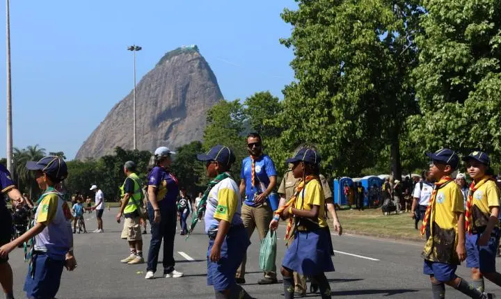 Evento escoteiro no Rio reúne mais de 4 mil participantes no Aterro do Flamengo