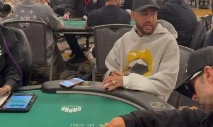 Neymar participa de evento de poker em Las Vegas após eliminação na Copa