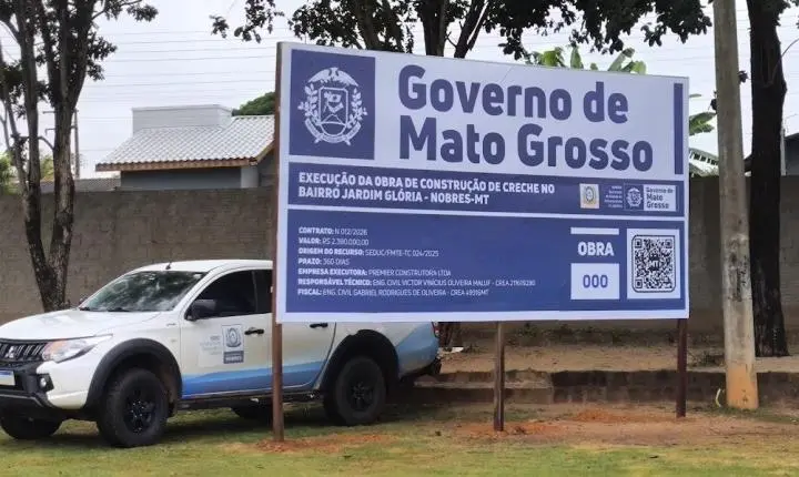 Nova creche em Nobres: Prefeitura lança obra no Jardim Glória