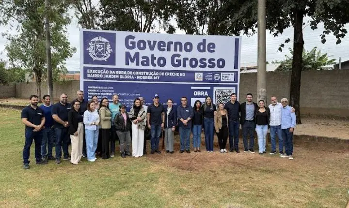Nova creche em Nobres: Prefeitura lança obra no Jardim Glória