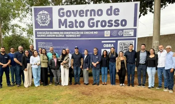 Nova creche em Nobres: Prefeitura lança obra no Jardim Glória