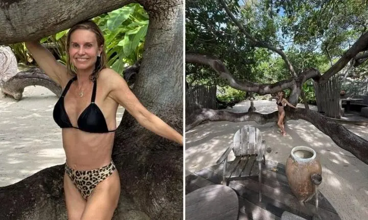 Paula Burlamaqui posa de biquíni em foto sem filtros ou edições: 'Gratidão por estar onde estou'