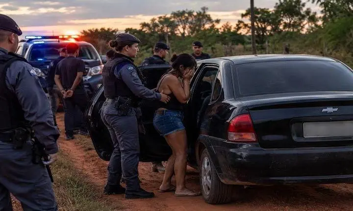 PM intercepta carro e resgata mulher sequestrada por suspeitos em área rural de MT