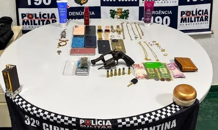 PM prende quatro suspeitos de roubos a residências e recupera caminhonete em MT