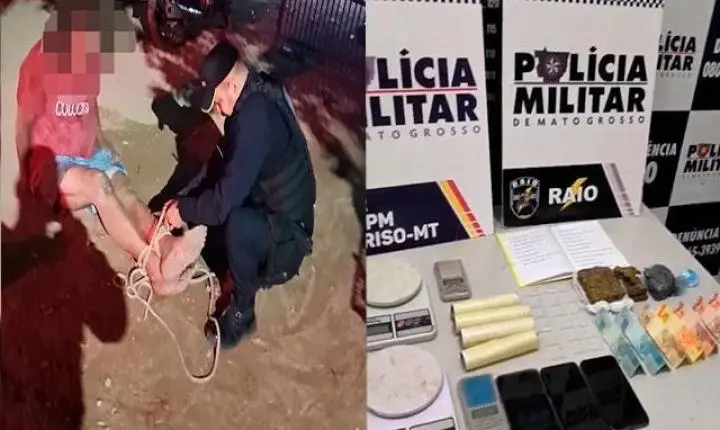 PM salva homem que estava amarrado e seria executado por facção em Primaverinha