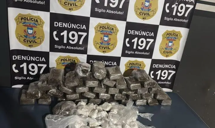 Polícia Civil apreende 22 quilos de drogas em Barra do Bugres