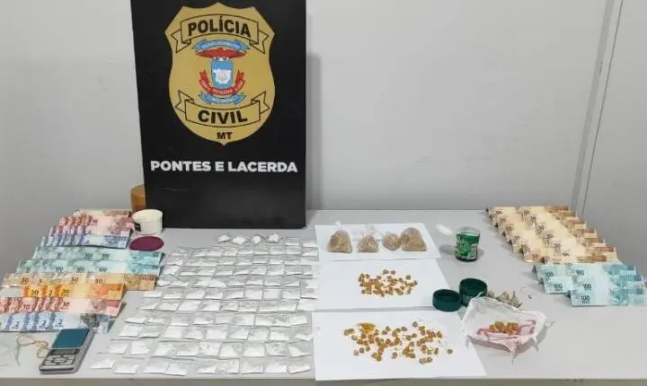 Polícia Civil prende 5 pessoas por tráfico de drogas em Pontes e Lacerda