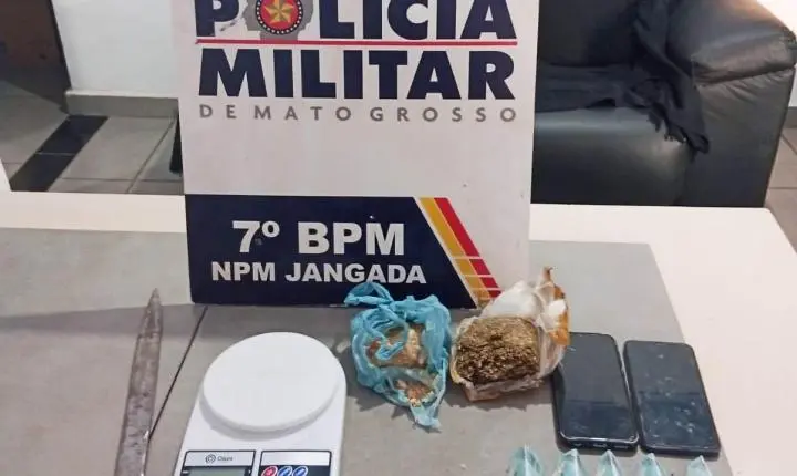 Polícia descobre tráfico de drogas em Jangada após reação a tentativa de homicídio
