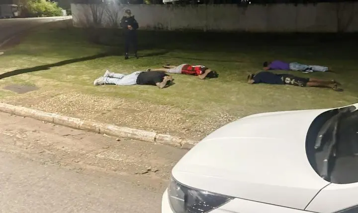 Polícia Militar de Diamantino prende quatro suspeitos de facção criminosa