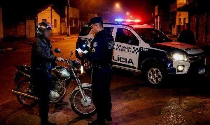 Polícia Militar detém motociclista sem habilitação em Rosário Oeste por manobra perigosa