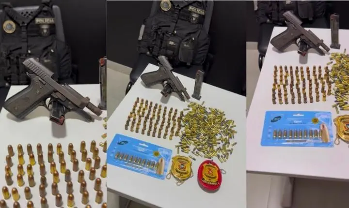 Polícia recupera arma furtava e apreende centenas de balas