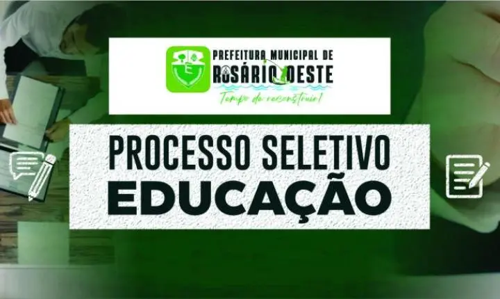 Prefeitura de Rosário Oeste abre seleção para profissionais da Educação 