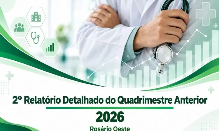 Prefeitura de Rosário Oeste divulga relatório de 2026 com dados da Saúde Municipal