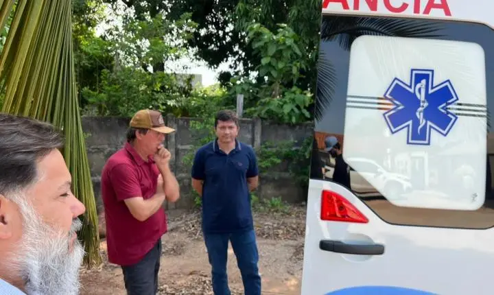 Prefeitura de rosário oeste entrega nova ambulância para o hospital municipal