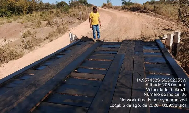 Prefeitura de Rosário Oeste entrega nova ponte na Comunidade do Ivo