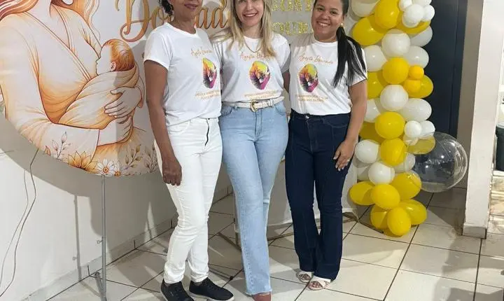 PSF 1 promove ação sobre aleitamento materno em evento do Agosto Dourado em Rosário Oeste:
