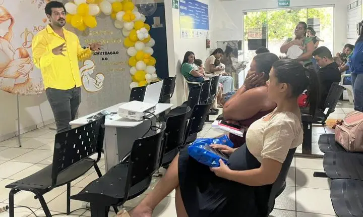 PSF 1 promove ação sobre aleitamento materno em evento do Agosto Dourado em Rosário Oeste: 
