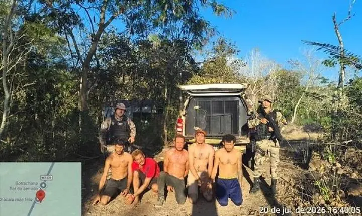 Quadrilha suspeita de furtos em assentamento é presa em Tangará