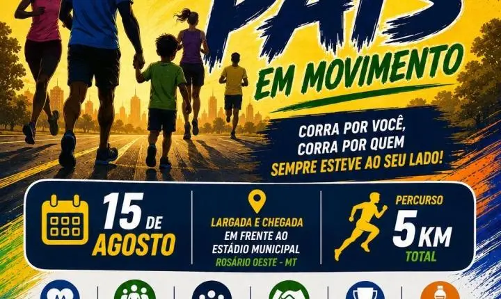 Rosário oeste realiza com sucesso a 1ª corrida de rua pais em movimento