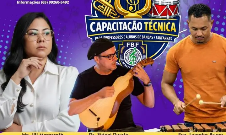 Rosário Oeste recebe a 5ª Etapa do 2º Encontro de Capacitação Técnica para Bandas e Fanfarras