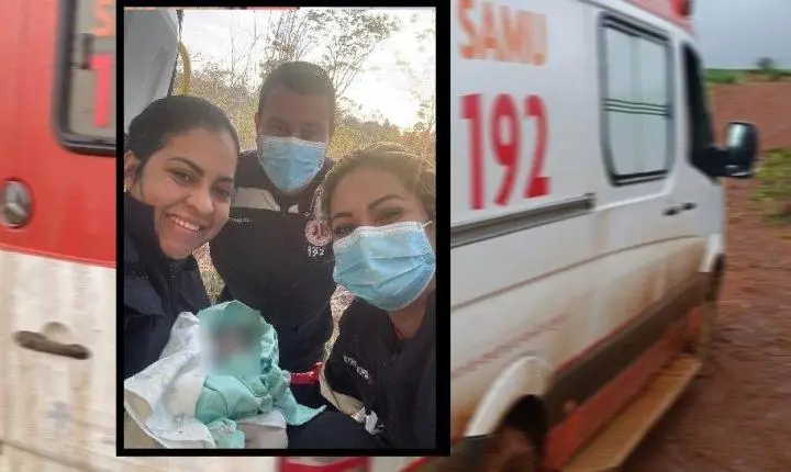 SAMU de Rosário Oeste realiza parto dentro de ambulância e garante nascimento com saúde na zona rural