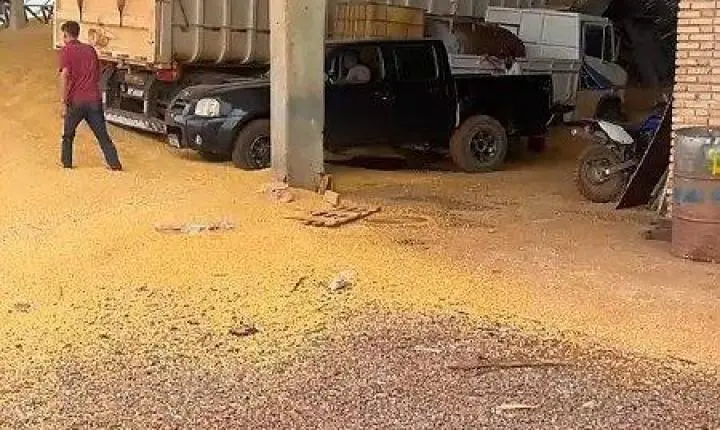 Silo desaba em Mato Grosso e deixa motorista soterrado entre grãos e destroços