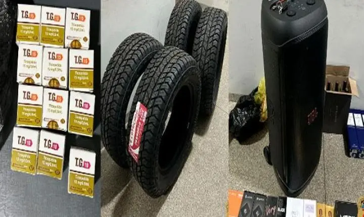 Sorriso: Homem é preso com Mounjaro, pneus e outros produtos do Paraguai