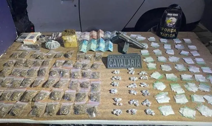 Suspeito tenta fugir da Cavalaria e acaba revelando esquema de tráfico de drogas em Juína