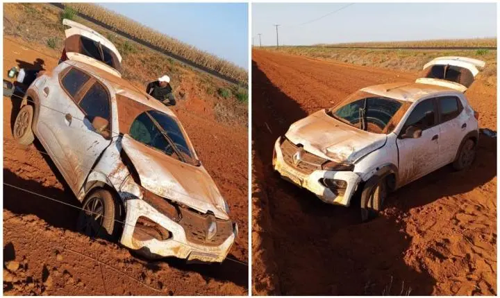 Susto na MT-480: Animal Invade Rodovia e Provoca Capotamento de Veículo a Caminho de Tangará da Serra