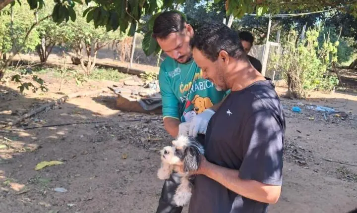 Vacinação Antirrábica avança para a zona rural de Rosário Oeste